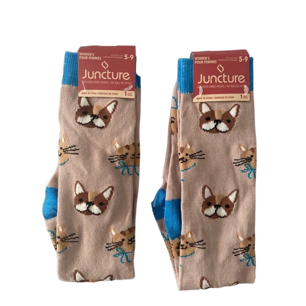 2- Dog/Cat Fashion Knee High Women’s Socks